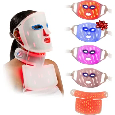 Lifepro Silicone Led Face Mask Redlight Therapy With Rbg Light Portable Led Mask In Multi