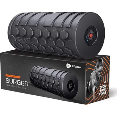 Lifepro Surger Vibrating Foam Roller For Fitness & Mobility  4speed Foam Roller In Black