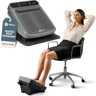 Lifepro Vibracare Foot Massager For Neuropathy Relaxing Calf And Foot With Heat Option In Gray