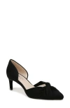 Lifestride Women's Abby Pointed Toe Pumps In Black Microsuede