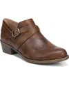 Lifestride Adley Womens Padded Insole Stacked Heel Clogs In Whiskey Faux Leather