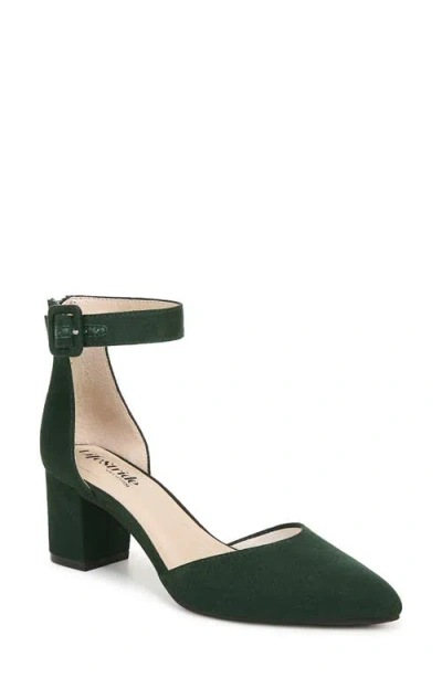 Lifestride Admire Ankle Strap Pointed Toe Pump In Green