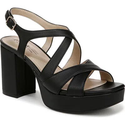 Lifestride Adrianna Slingback Platform Sandal In Black