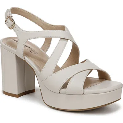 Lifestride Adrianna Slingback Platform Sandal In Bone