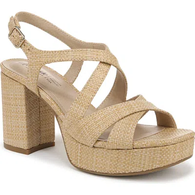 Lifestride Adrianna Slingback Platform Sandal In Natural