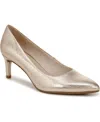 Lifestride Alexis Pointed Toe Pump In Platino Gold Faux Leather