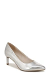 Lifestride Alexis Dress Pumps In Silver Faux Leather