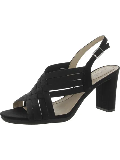 Lifestride Amy Womens Solid Ankle Strap Heels In Black