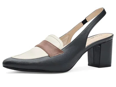 LIFESTRIDE ANGEL WOMEN'S SHOES BLACK/BONE MULTI FAUX LEATHER: 10 M (B)