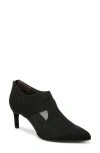 Lifestride Annette Womens Zipper Faux Suede Shooties In Black