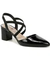 Lifestride April Slingback Pointed Toe Pump In Black Faux Patent
