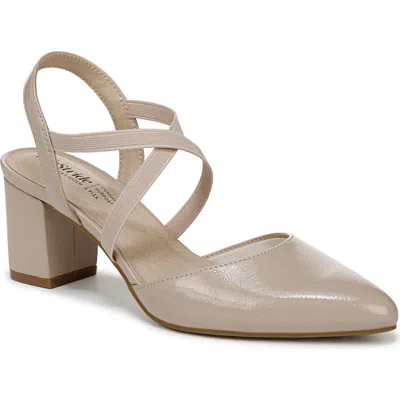 Lifestride April Slingback Pointed Toe Pump In Brown