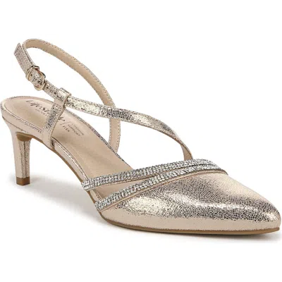 Lifestride Arlo Slingback Pointed Toe Pump In Gold