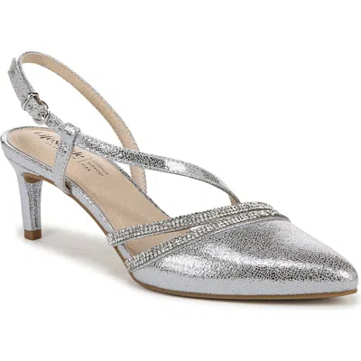 Lifestride Arlo Slingback Pointed Toe Pump In Silver