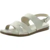 Lifestride Ashley Womens Metallic Ankle Flat Sandals In Neutral