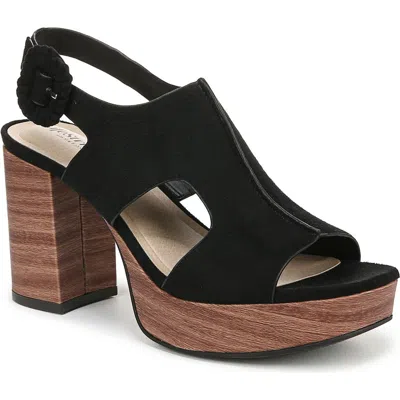 Lifestride Audra Sandal In Black Microsuede
