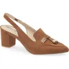 Lifestride Audrey Slingback Tassel Loafer Pump In Tan