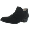 Lifestride Aurora Womens Memory Foam Block Heel Ankle Boots In Black