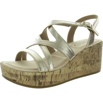 Lifestride Bailey Womens Faux Leather Platform Sandals In Multi