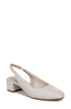Lifestride Becoming Cap Toe Slingback Pump In Bone White Faux Leather