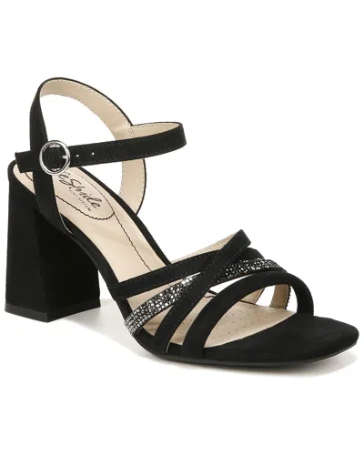 Lifestride Belle Dress Sandals In Black Microfiber