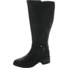 LIFESTRIDE BERKLEY WOMENS FAUX LEATHER WIDE CALF KNEE-HIGH BOOTS