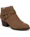 Lifestride Blaire Bootie In Dark Taupe Faux Leather