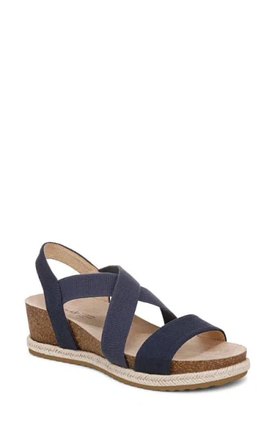 Lifestride Breeze Wedge Sandal In Navy