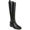Lifestride Bridgett Boot Women Black Faux Leather Almond Toe Knee High Lion442 In Black