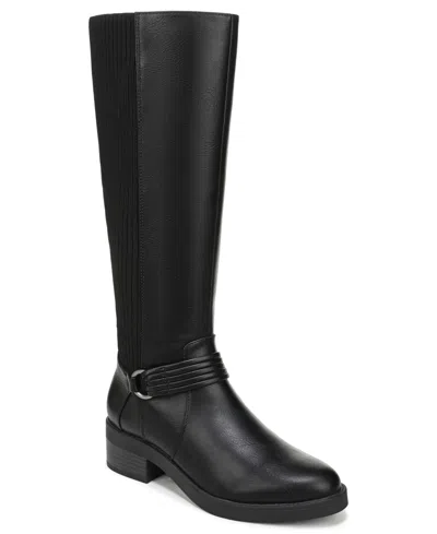 Lifestride Brighton Round Toe Wide Calf Tall Boots In Animal Print