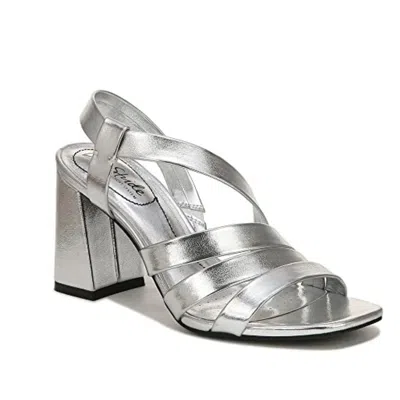 Lifestride Broadway I4261s3-020 Strappy Womens Silver Block Heel Zogg3375