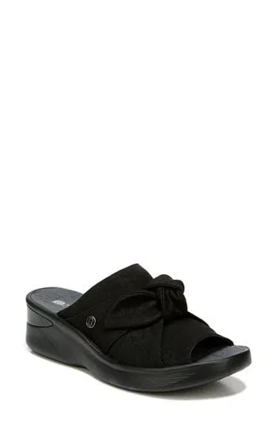 Lifestride Bzees Smile Wedge Slide Sandal In Black