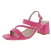 Lifestride Celia Womens Faux Leather Strappy Heels In French Pink Faux Leather