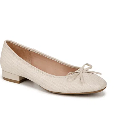 Lifestride Cheers Woven Ballet Flats In Almond Milk Faux Leather