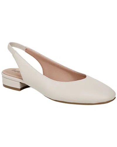 Lifestride Claire Slingbacks In Bone White Faux Leather