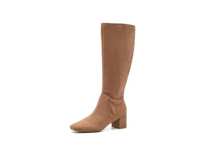 Lifestride Cohen Zip Tall Boots Women's Boots Pecan Tan Wide Calf: 7 W (c), Synthetic In Brown