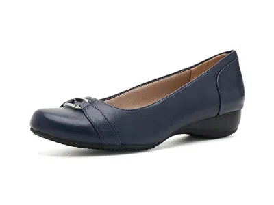 Lifestride Daniela Women's Flat Shoes Lux Navy: 7 W (c), Synthetic In Blue