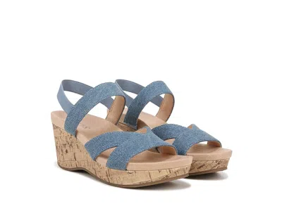 Lifestride Danita Strappy Wedge Sandals In Blue