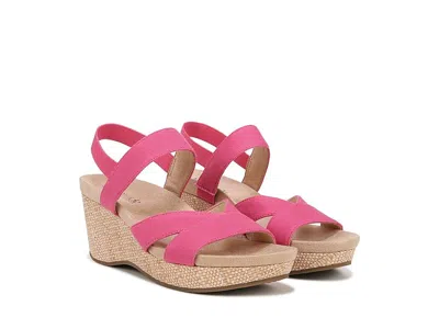 Lifestride Danita Strappy Wedge Sandals In Pink