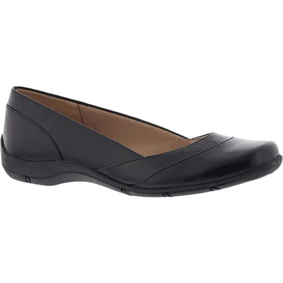 Lifestride Deja Vu Womens Faux Leather Flats In Black