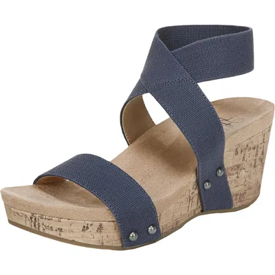 Lifestride Del Mar Womens Ankle Strap Open Toe Wedge Sandals In Multi