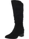 Lifestride Delilah Womens Faux Suede Zipper Knee-high Boots In Black
