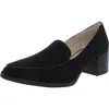 Lifestride Devyn Womens Microsuede Slip On Loafers In Black