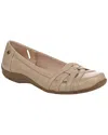 Lifestride Diverse Womens Faux Leather Square Toe Flats