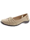 LIFESTRIDE DIVERSE WOMENS FAUX LEATHER SQUARE TOE FLATS