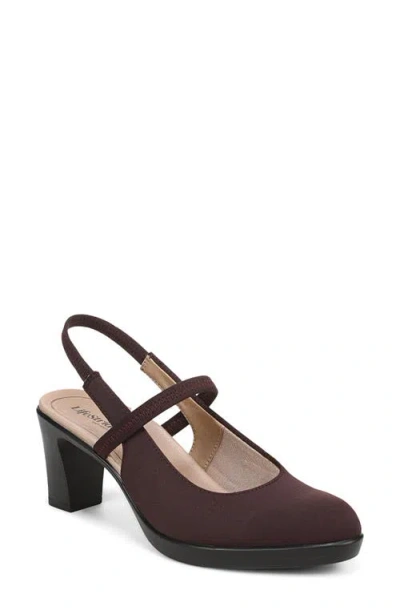 Lifestride Evoke Slingback Mary Jane Platform Pump In Brown