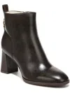 Lifestride Farrah Womens Man Made Block Heel Ankle Boots In Brown