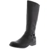 Lifestride X-felicity Womens Faux Leather Tall Knee-high Boots In Black