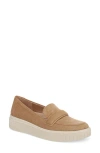 Lifestride Women's Geneva Closed Round Toe Platform Penny Loafers In Taupe