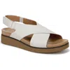 Lifestride Georgina Slingback Platform Wedge Sandal In White